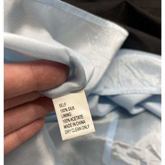 CK Bradley Dress Womens Size 10 NEW Black Mini Blue Silk Lined Scalloped Neck - Picture 6 of 10